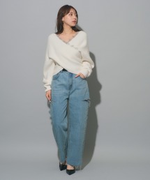 マイストラーダ　ワイドデニムパンツ　サイズSS 新品タグ付】2024SS Mystradaマイストラーダ ワイドデニムパンツ