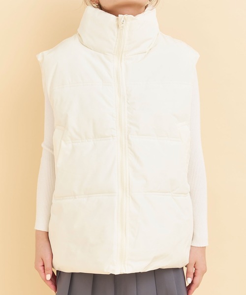 Voyage titty&Co.PETIT（ボヤージュティティアンドコープチ）の「【 Voyage titty&Co.】ノースリーブダウンジャケット（ダウンジャケット/コート・レディース・ホワイト/ブラック・FREE）」の10枚目の写真