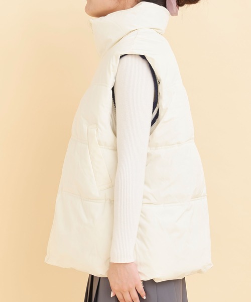 Voyage titty&Co.PETIT（ボヤージュティティアンドコープチ）の「【 Voyage titty&Co.】ノースリーブダウンジャケット（ダウンジャケット/コート・レディース・ホワイト/ブラック・FREE）」の8枚目の写真