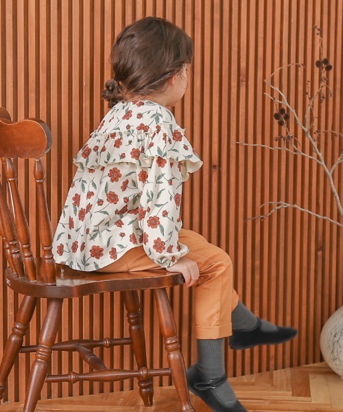 n.o.u.s（ノウズ）の「n.o.u.s フリルＴシャツ（Tシャツ/カットソー・キッズ・オレンジ/グレー/クリーム・80ｃｍ/130cm/90cm/100cm/140cm/120cm/110cm）」の15枚目の写真