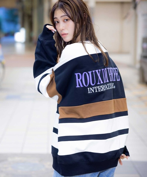 ROUXDI PERFE ルゥディパフィー]フロント刺繍復刻デザイントレーナー