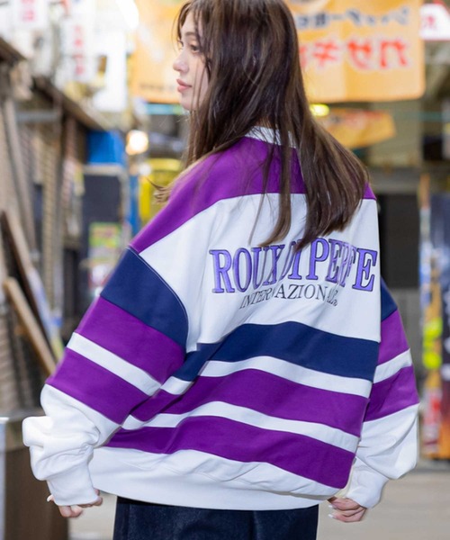 ROUXDI PERFE ルゥディパフィー]フロント刺繍復刻デザイントレーナー