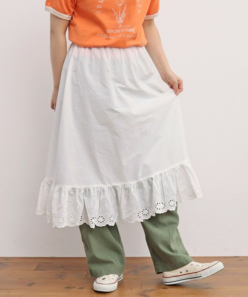 Dot＆Stripes CHILD WOMAN（ドットアンドストライプス　チャイルドウーマン）の「ワッシャーブロード ペチスカート（スカート・レディース・ホワイト・FREE）」の22枚目の写真