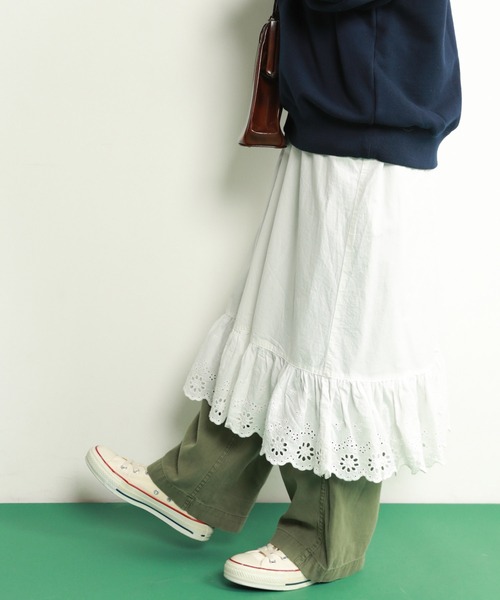 Dot＆Stripes CHILD WOMAN（ドットアンドストライプス　チャイルドウーマン）の「ワッシャーブロード ペチスカート（スカート・レディース・ホワイト・FREE）」の16枚目の写真