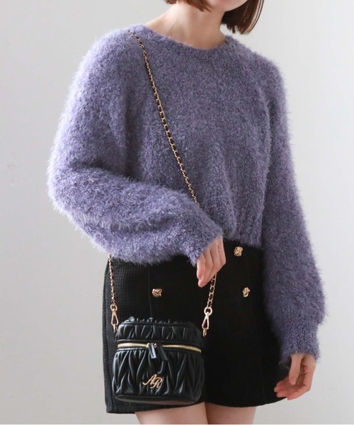 archives(アルシーヴ)の「ウェーブキルトバニティショルダー(ショルダーバッグ・レディース・ブラック/ピンクベージュ/アイボリー・FREE)」の22枚目の写真