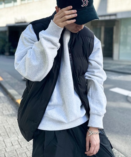 SETUP7(セットアップセブン)の「【SETUP7】中綿スタンドネックダウンライクベスト KNF037(ダウンベスト・メンズ・ブラック/ライトグレー・M/L/XL)」の3枚目の写真