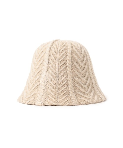 BEAMS HEART（ビームスハート）の「BEAMS HEART / ケーブル ラウンド ハット（ハット・レディース・ホワイト系その他5/オリーブ・ONE SIZE）」の3枚目の写真