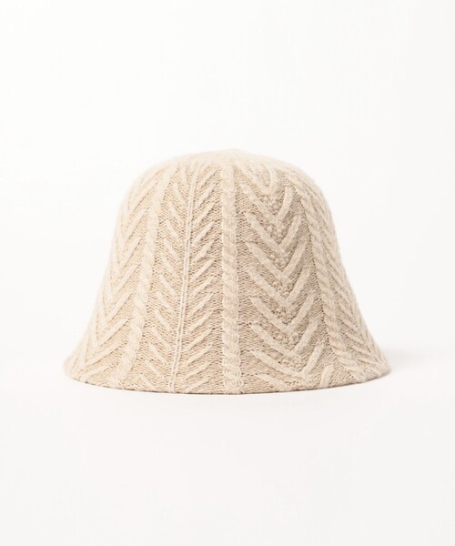 BEAMS HEART（ビームスハート）の「BEAMS HEART / ケーブル ラウンド ハット（ハット・レディース・ホワイト系その他5/オリーブ・ONE SIZE）」の7枚目の写真