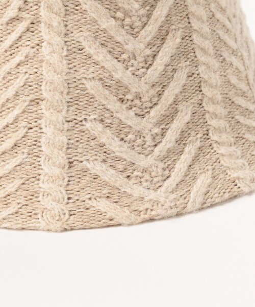BEAMS HEART（ビームスハート）の「BEAMS HEART / ケーブル ラウンド ハット（ハット・レディース・ホワイト系その他5/オリーブ・ONE SIZE）」の8枚目の写真