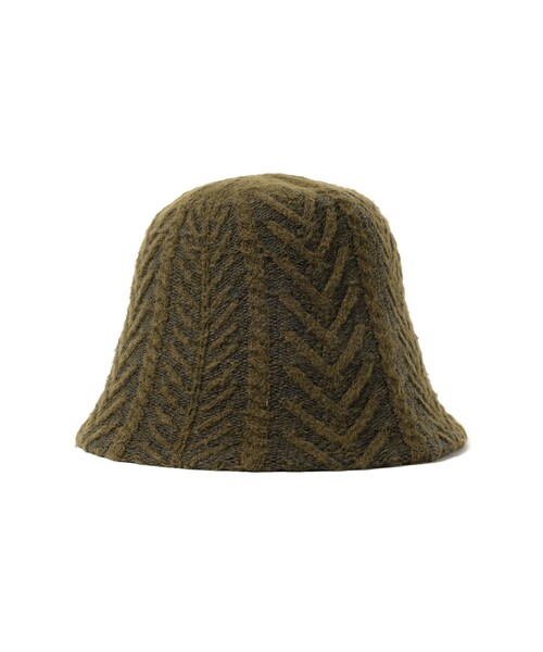 BEAMS HEART（ビームスハート）の「BEAMS HEART / ケーブル ラウンド ハット（ハット・レディース・ホワイト系その他5/オリーブ・ONE SIZE）」の11枚目の写真