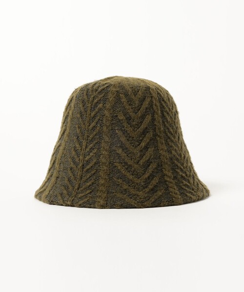 BEAMS HEART（ビームスハート）の「BEAMS HEART / ケーブル ラウンド ハット（ハット・レディース・ホワイト系その他5/オリーブ・ONE SIZE）」の12枚目の写真