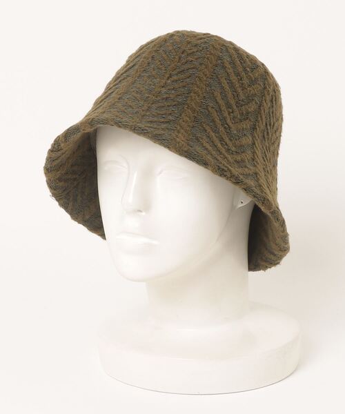 BEAMS HEART（ビームスハート）の「BEAMS HEART / ケーブル ラウンド ハット（ハット・レディース・ホワイト系その他5/オリーブ・ONE SIZE）」の4枚目の写真