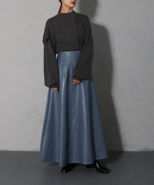 &g'aime(アンジェム)の「【&g’aime】ハーフケーププルオーバーニットトップス(ニット/セーター・レディース・ブラック/チャコールグレー/グレイッシュベージュ・FREE)」の14枚目の写真