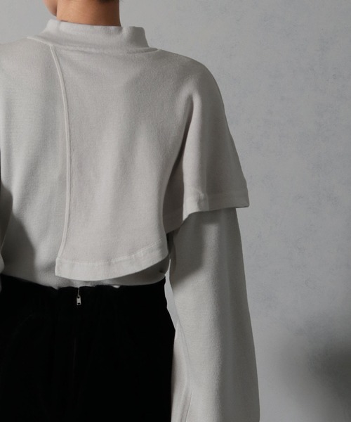 &g'aime(アンジェム)の「【&g’aime】ハーフケーププルオーバーニットトップス(ニット/セーター・レディース・ブラック/チャコールグレー/グレイッシュベージュ・FREE)」の22枚目の写真