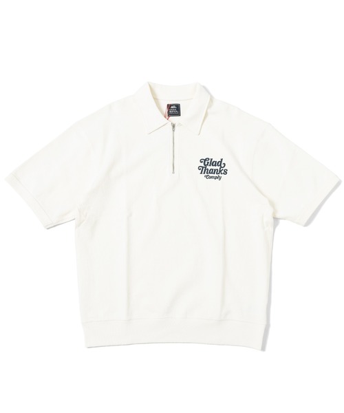 KRIFF MAYER(クリフメイヤー)の「ミニ裏毛五分袖ハーフZIP(Tシャツ/カットソー・メンズ・マスタード/チャコール/オフホワイト/ネイビー・X-LARGE/LARGE/MEDIUM)」の2枚目の写真