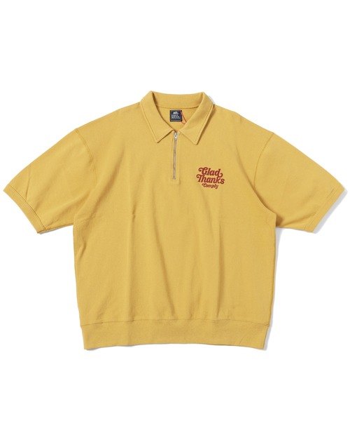 KRIFF MAYER(クリフメイヤー)の「ミニ裏毛五分袖ハーフZIP(Tシャツ/カットソー・メンズ・マスタード/チャコール/オフホワイト/ネイビー・X-LARGE/LARGE/MEDIUM)」の1枚目の写真