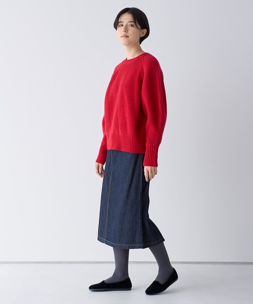 LA MARINE FRANCAISE（マリン フランセーズ）の「片畦クルーネックプルオーバー（ニット/セーター・レディース・レッド/グレー/オフホワイト・FREE）」の14枚目の写真