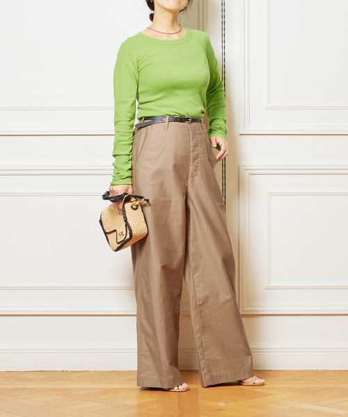 IENA LA BOUCLE 強撚ガーゼリブクルーネックプルオーバー IENA LA BOUCLE（イエナラブークル）の「IENA LA BOUCLE 強撚