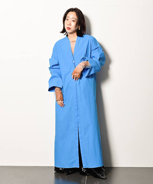 CITYSHOP（シティーショップ）の「LONG SHIRT DRESS：ワンピース