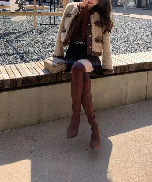 Primazel（プリマゼル）の「フェイクファーコートジャケット（その他アウター・レディース・ベージュ・M）」の10枚目の写真