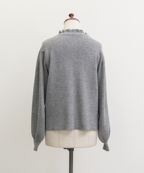 CLETTE(クレット)の「リボン付きフリルニット(ニット/セーター・レディース・ブラック/オフホワイト/グレー・LL/3L/4L)」の22枚目の写真