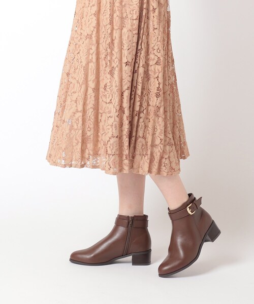 ESPERANZA(エスペランサ)の「スタックヒールアンクルベルトショートブーツ 24SS(ブーツ・レディース・ブラウン系/ブラック・M/L/LL/S)」の21枚目の写真