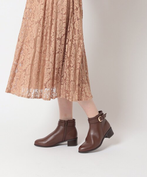 ESPERANZA(エスペランサ)の「スタックヒールアンクルベルトショートブーツ 24SS(ブーツ・レディース・ブラウン系/ブラック・M/L/LL/S)」の20枚目の写真