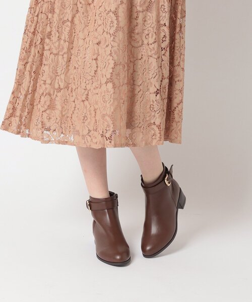 ESPERANZA(エスペランサ)の「スタックヒールアンクルベルトショートブーツ 24SS(ブーツ・レディース・ブラウン系/ブラック・M/L/LL/S)」の19枚目の写真