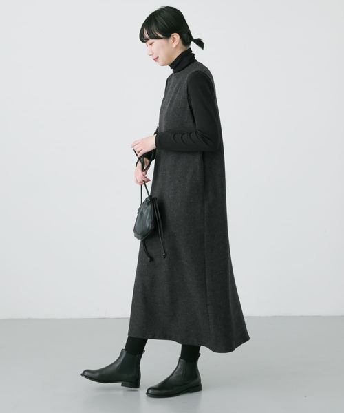 かぐれ（カグレ）の「クルーネックウールボックスワンピース