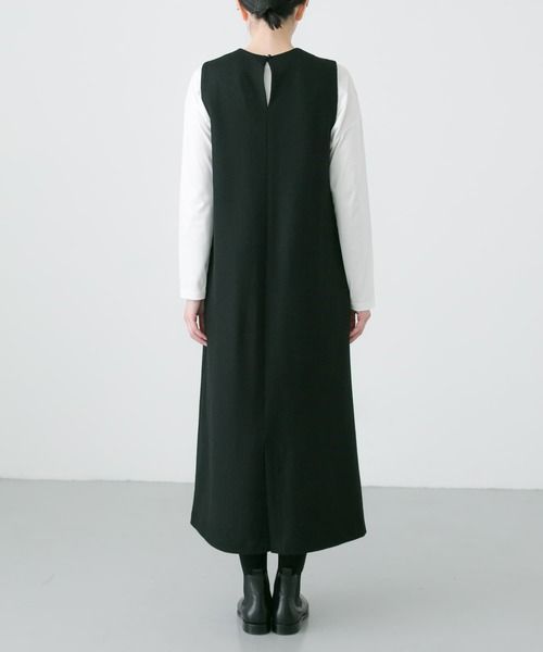 かぐれ（カグレ）の「クルーネックウールボックスワンピース