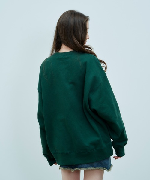 JUST A NOON（ジャストアヌーン）の「EMBROIDERY LOGO SWEAT（スウェット・レディース・グリーン/チャコールグレー・MEDIUM/X-LARGE）」の10枚目の写真