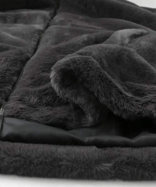 SENSE OF PLACE by URBAN RESEARCH（センスオブプレイスバイアーバンリサーチ）の「フェイクファーZIPブルゾン（ブルゾン・メンズ・チャコールグレー/ライトベージュ・MEDIUM/LARGE）」の15枚目の写真