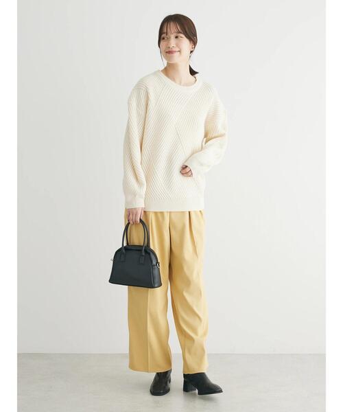 Petit fleur（プチフルール）の「・Petit　Fleur　ランダムキリカエニット（ニット/セーター・レディース・ベージュ/グリーン/サックスブルー/オフホワイト・FREE）」の19枚目の写真