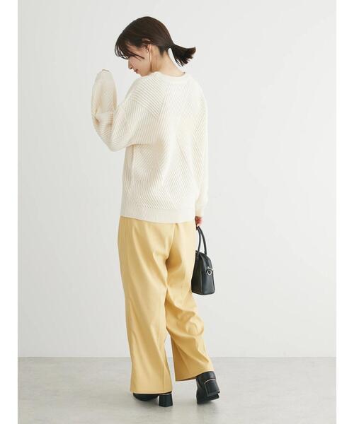 Petit fleur（プチフルール）の「・Petit　Fleur　ランダムキリカエニット（ニット/セーター・レディース・ベージュ/グリーン/サックスブルー/オフホワイト・FREE）」の21枚目の写真