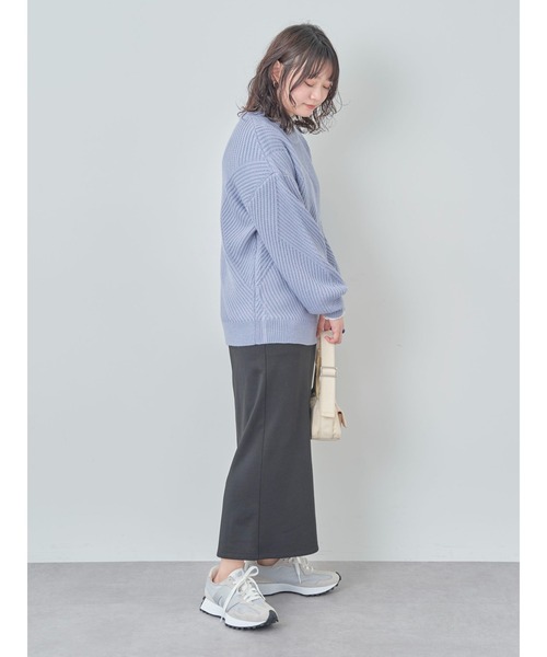 Petit fleur（プチフルール）の「・Petit　Fleur　ランダムキリカエニット（ニット/セーター・レディース・ベージュ/グリーン/サックスブルー/オフホワイト・FREE）」の7枚目の写真