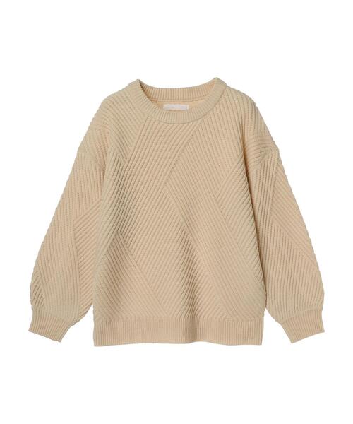 Petit fleur（プチフルール）の「・Petit　Fleur　ランダムキリカエニット（ニット/セーター・レディース・ベージュ/グリーン/サックスブルー/オフホワイト・FREE）」の14枚目の写真