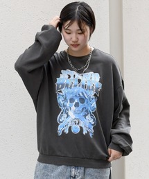 おしゃれスタ | 裏毛ピグメントプリントクルーネックスウェット【IR】 オーバーサイズ メンズ レディース(スウェット)