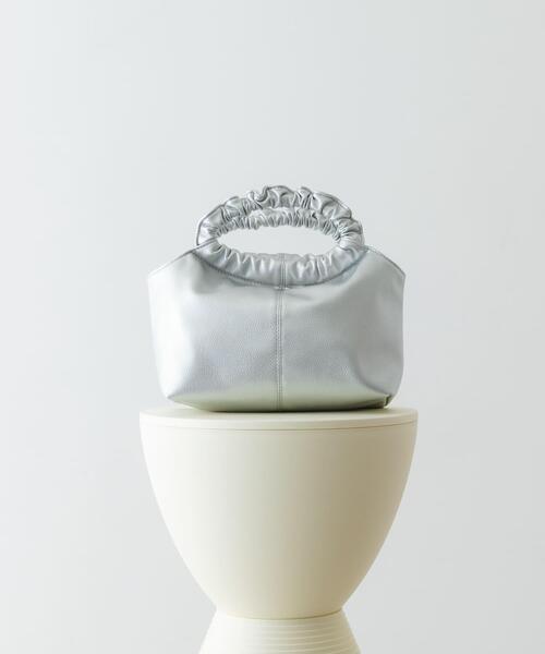 RODE SKO（ロデスコ）の「ギャザーハンドルバッグ（ショルダーバッグ・レディース・ブラック/ピンク系その他/シルバー/ミント・ONE）」の4枚目の写真