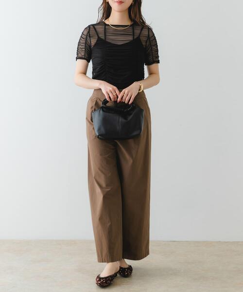 RODE SKO（ロデスコ）の「ギャザーハンドルバッグ（ショルダーバッグ・レディース・ブラック/ピンク系その他/シルバー/ミント・ONE）」の6枚目の写真