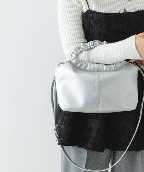 RODE SKO（ロデスコ）の「ギャザーハンドルバッグ（ショルダーバッグ・レディース・ブラック/ピンク系その他/シルバー/ミント・ONE）」の15枚目の写真