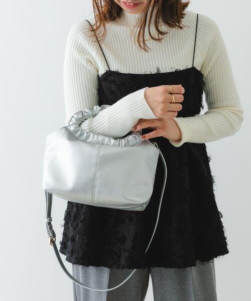 RODE SKO（ロデスコ）の「ギャザーハンドルバッグ（ショルダーバッグ・レディース・ブラック/ピンク系その他/シルバー/ミント・ONE）」の16枚目の写真