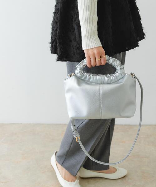 RODE SKO（ロデスコ）の「ギャザーハンドルバッグ（ショルダーバッグ・レディース・ブラック/ピンク系その他/シルバー/ミント・ONE）」の18枚目の写真