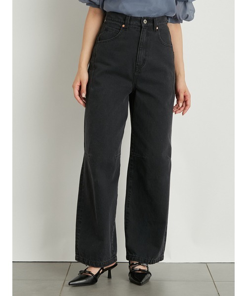 LILY BROWN（リリーブラウン）の「ダーツワイドデニムパンツ（デニムパンツ・レディース・イエロー/ブラック/ブルー・0/1）」の7枚目の写真