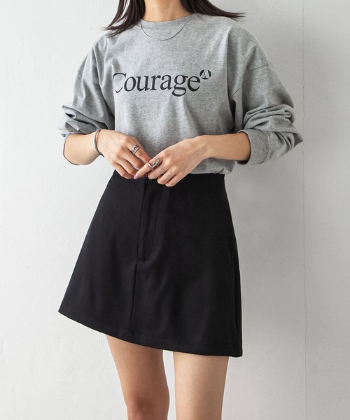 Chillfar(チルファー)の「台形ミニスカパン(スカート・レディース・グレー/ブラック/アイボリー・FREE)」の14枚目の写真