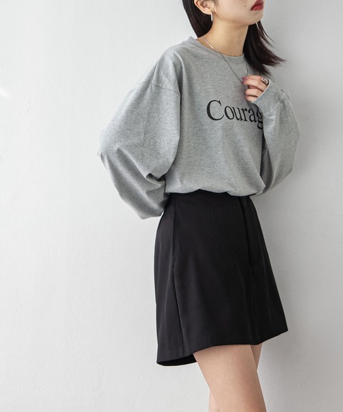 Chillfar(チルファー)の「台形ミニスカパン(スカート・レディース・グレー/ブラック/アイボリー・FREE)」の15枚目の写真