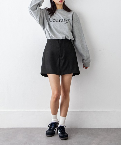 Chillfar(チルファー)の「台形ミニスカパン(スカート・レディース・グレー/ブラック/アイボリー・FREE)」の20枚目の写真