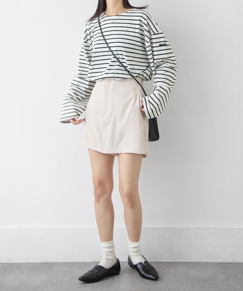 Chillfar(チルファー)の「台形ミニスカパン(スカート・レディース・グレー/ブラック/アイボリー・FREE)」の10枚目の写真