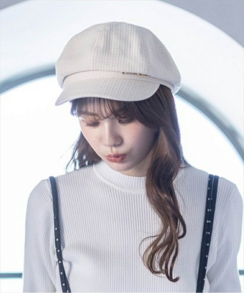 clear（クリア）の「サイドベルトキャスケット（キャスケット・レディース・ブラック/ベージュ/アイボリー・F）」の2枚目の写真