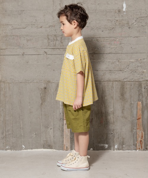 RAGMART（ラグマート）の「バンドカラーシャツ（Tシャツ/カットソー・キッズ・チェック/ストライプ/オフホワイト・90cm/95cm/80ｃｍ）」の7枚目の写真