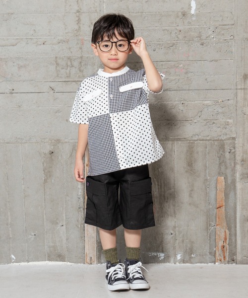 RAGMART（ラグマート）の「バンドカラーシャツ（Tシャツ/カットソー・キッズ・チェック/ストライプ/オフホワイト・90cm/95cm/80ｃｍ）」の11枚目の写真